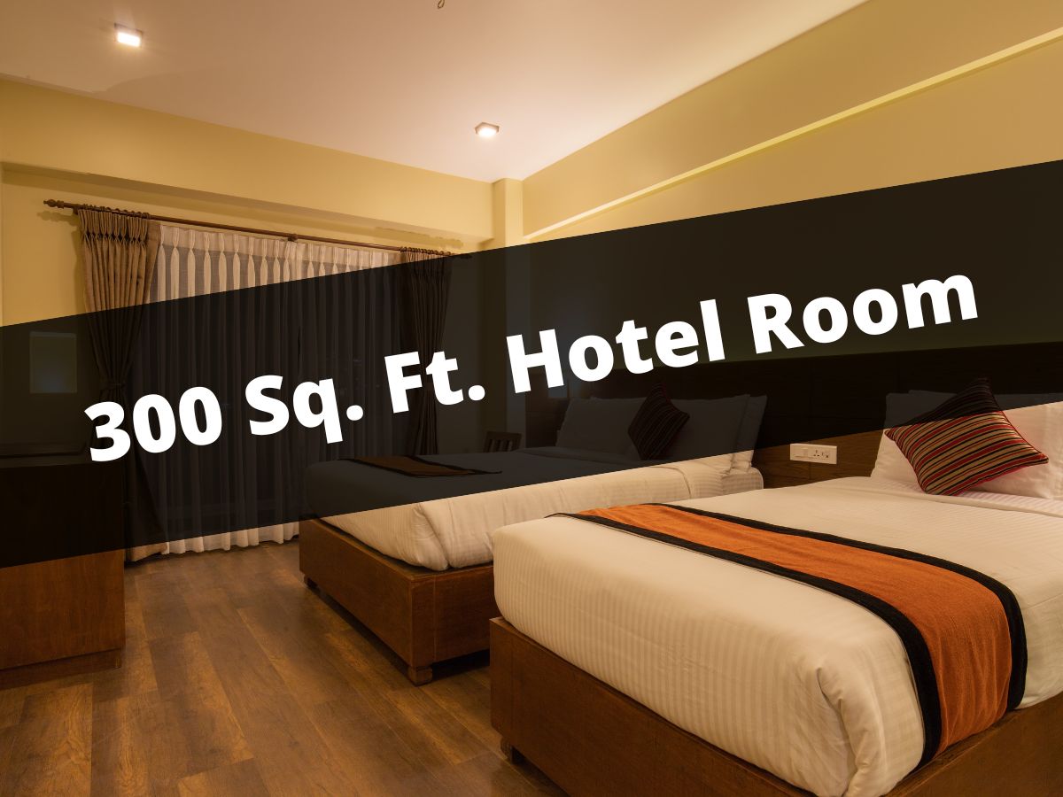 300 sq ft hotel room