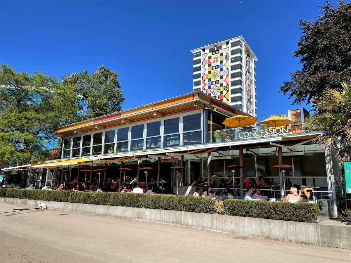 Cactus club on the beach at english bay in vancouver bc