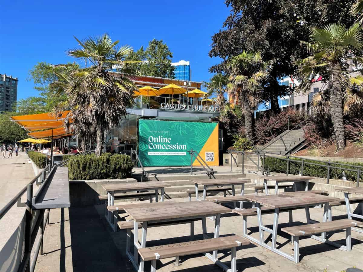 cactus club concession at english bay beach in vancouver