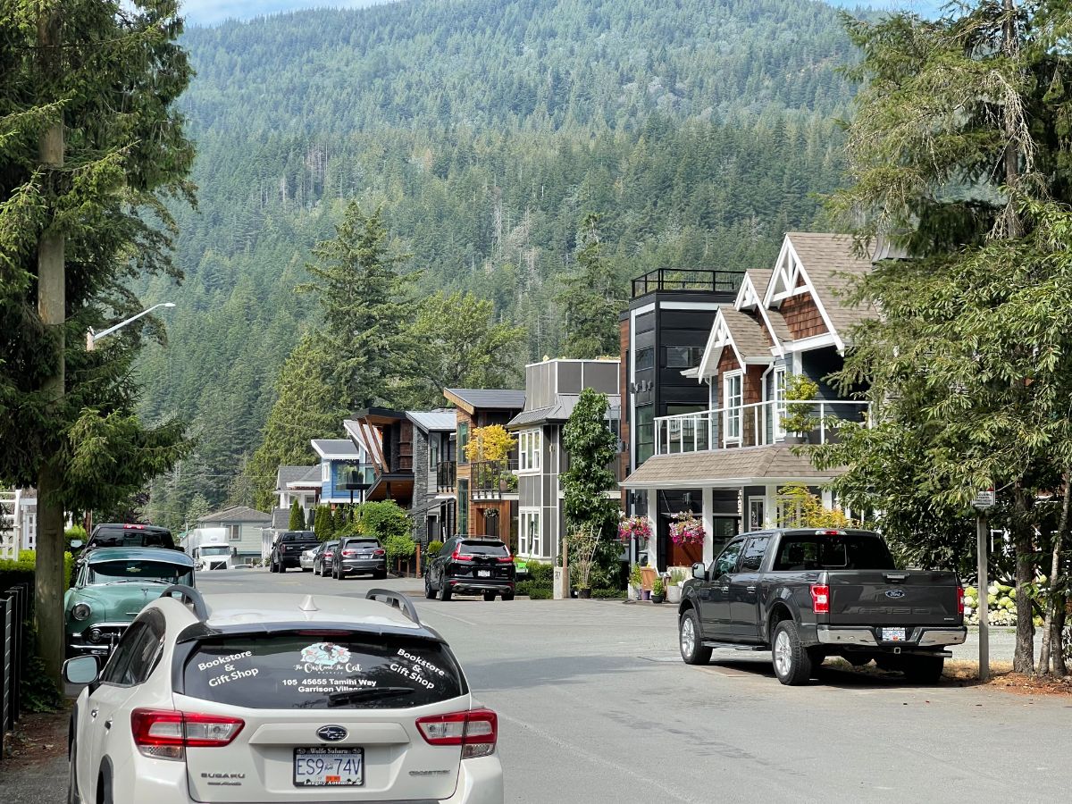 Cultus Lake, BC residential street near beach