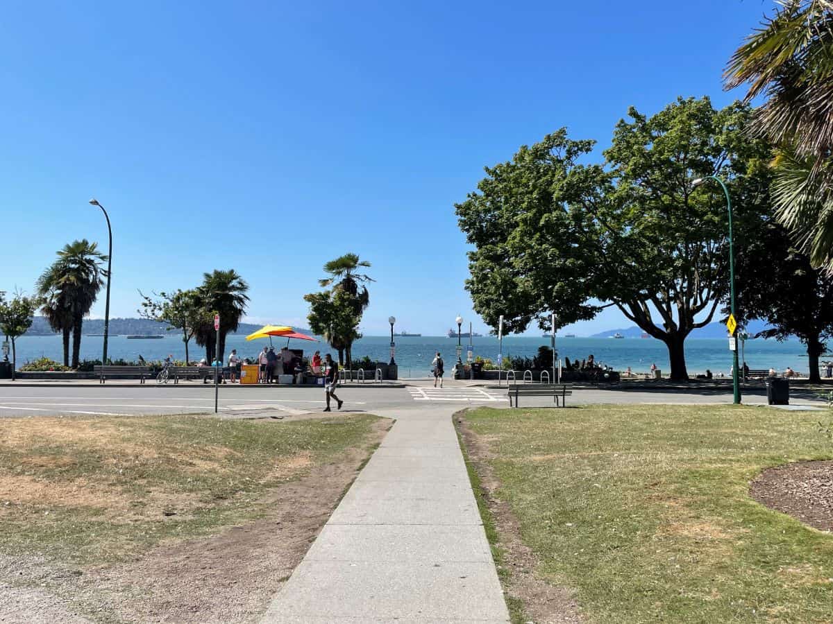 main entrance to english bay beach in vancouver