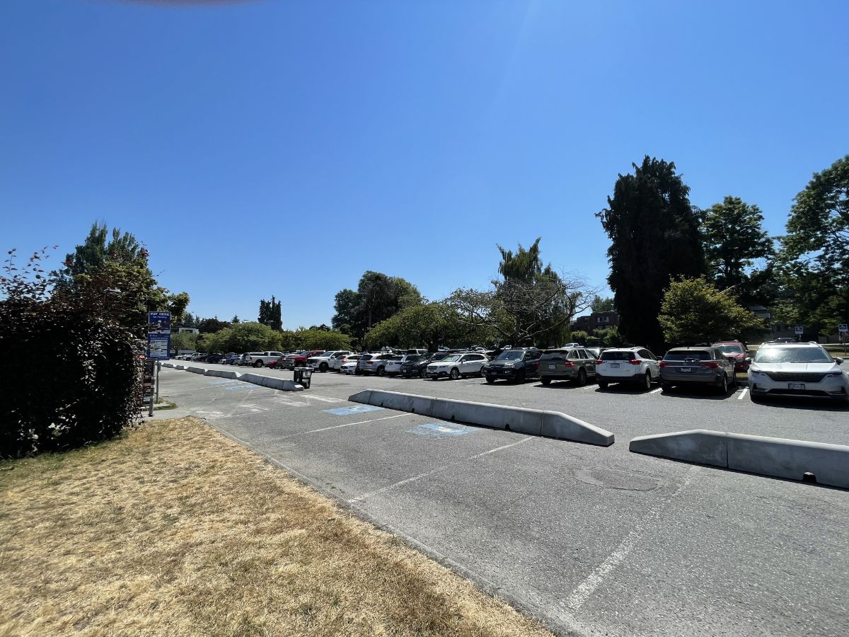 parking lot at kits beach in vancouver