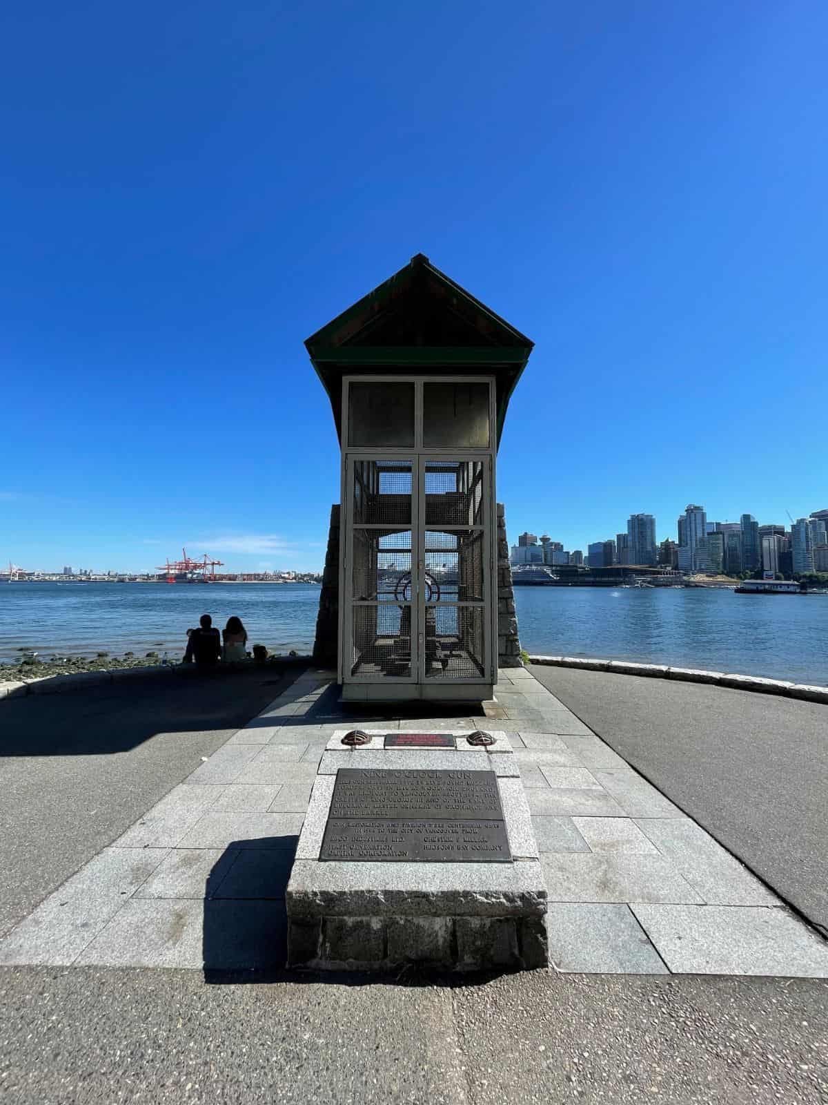 Nine-o-clock gun on the stanley park seawall