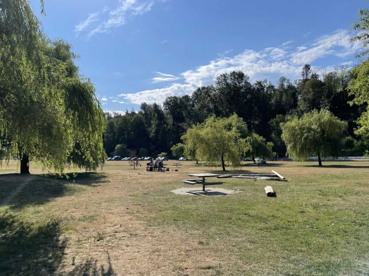 park and picnic tables at spanish banks