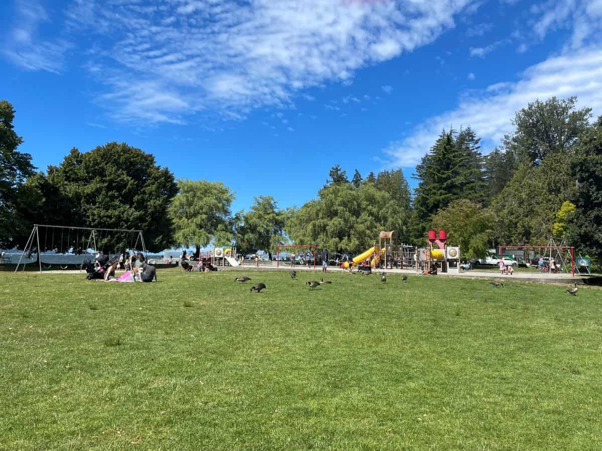 playground and park at second beach in vancouver