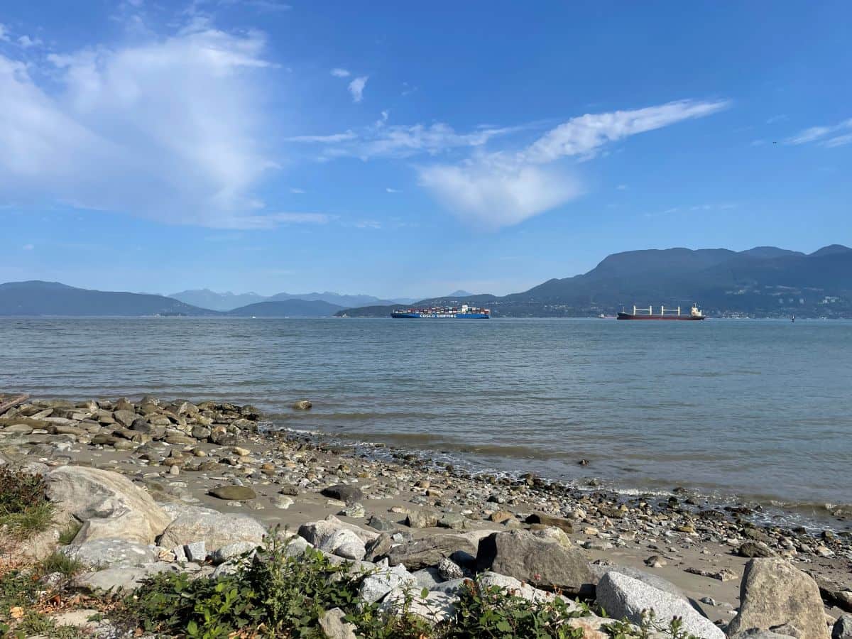 rocky beach at spanish banks