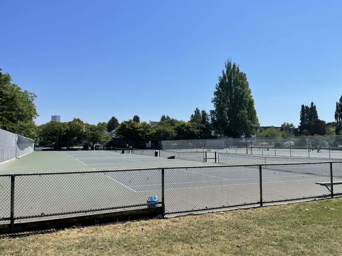 Tennis courts at kits beach in vancouver