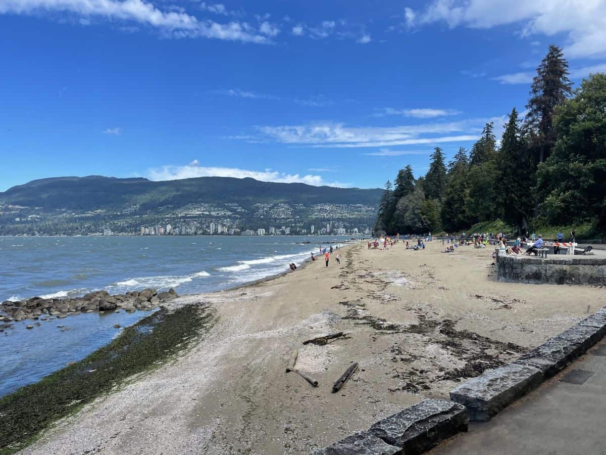 Third beach in vancouver looking north to the north shore