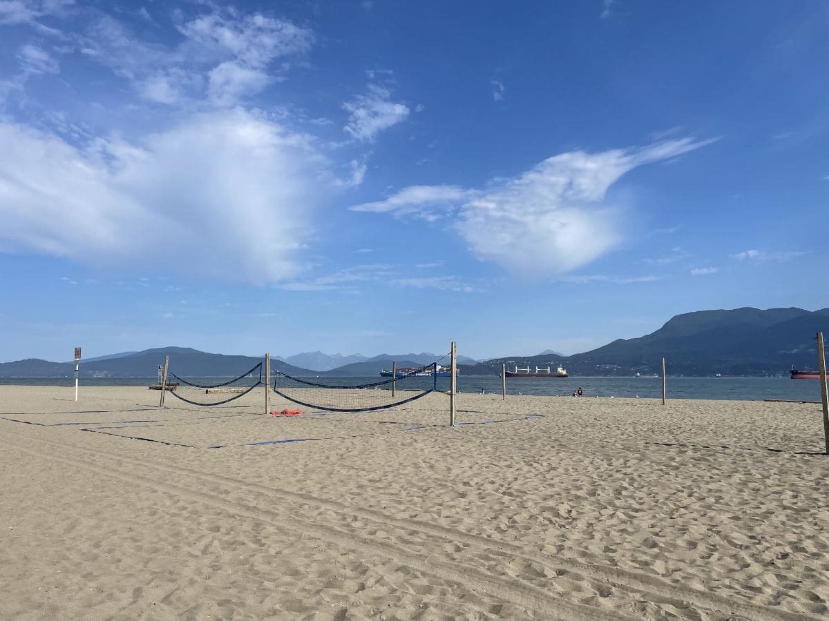 volleyball nets at spanish banks