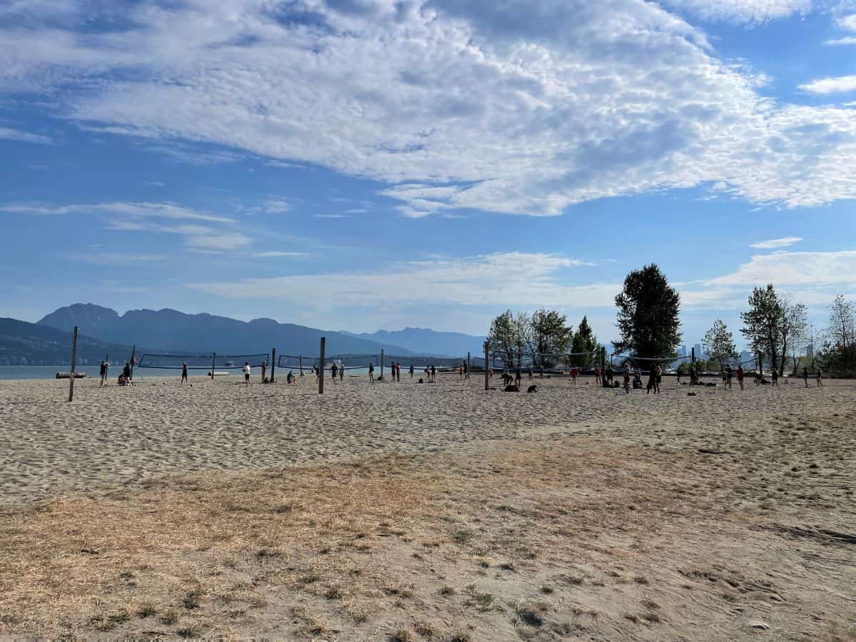 volleyball competition at spanish banks beach in vancouver