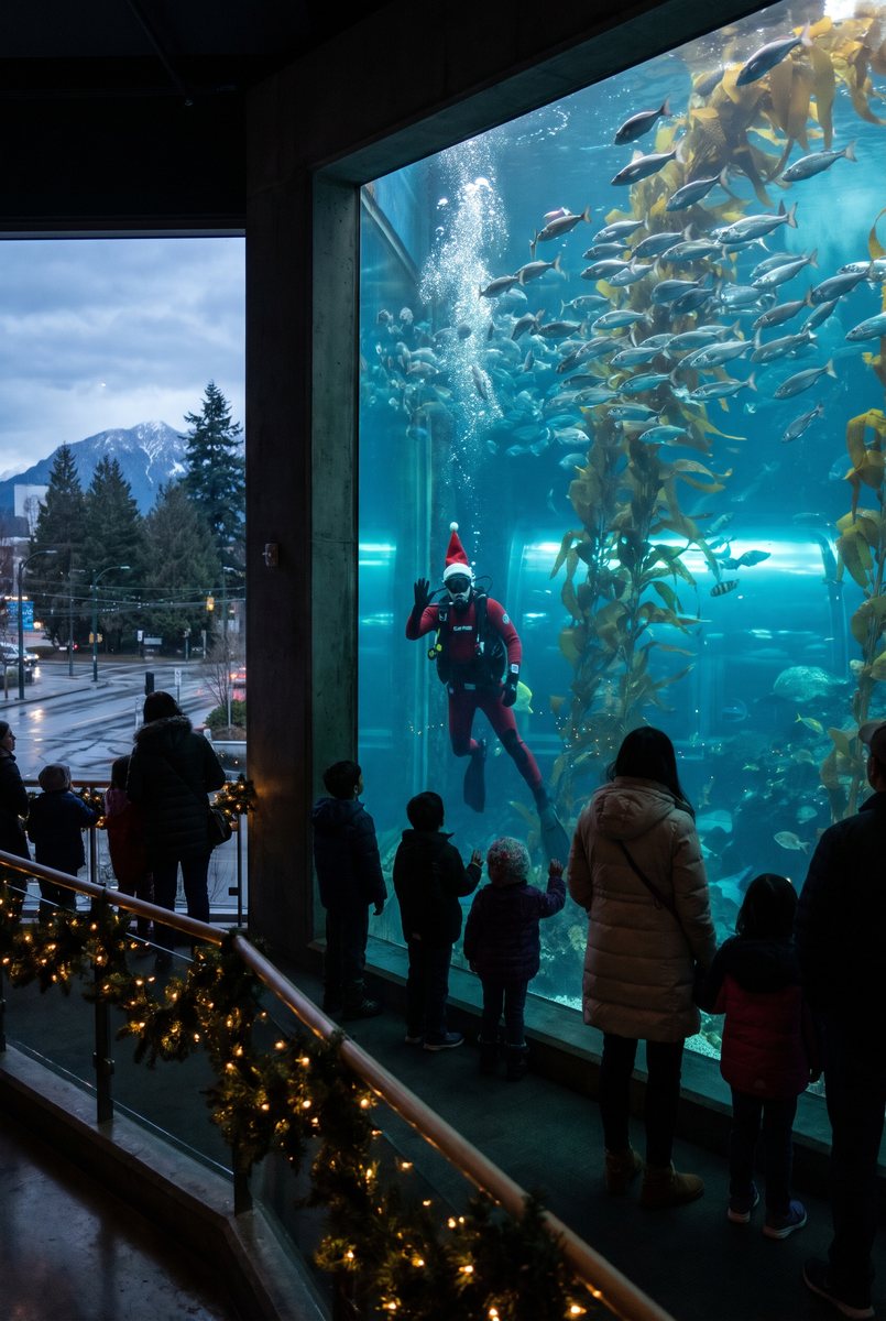Breakfast with Santa at the Vancouver Aquarium