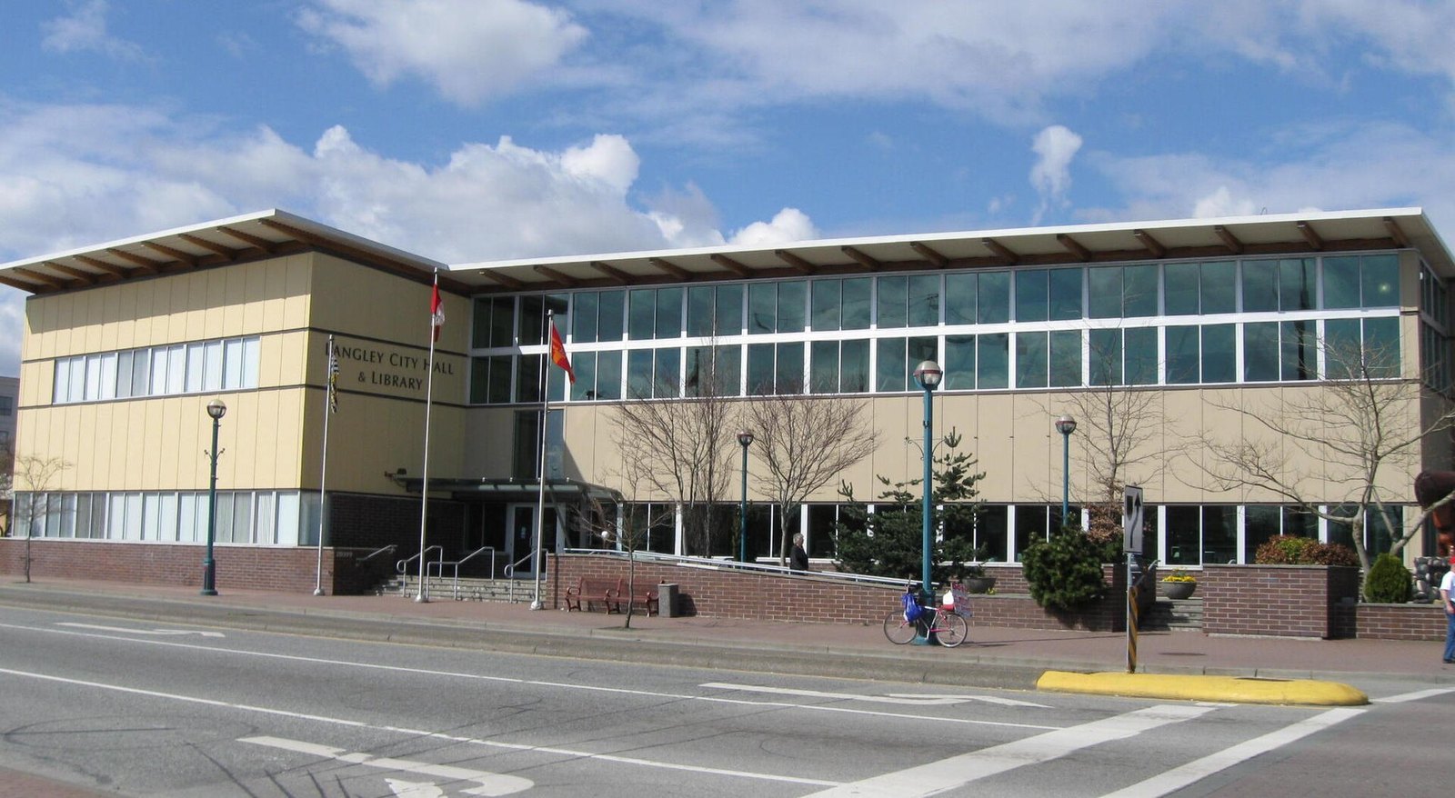 Langley City Hall and Library building in downtown Langley City