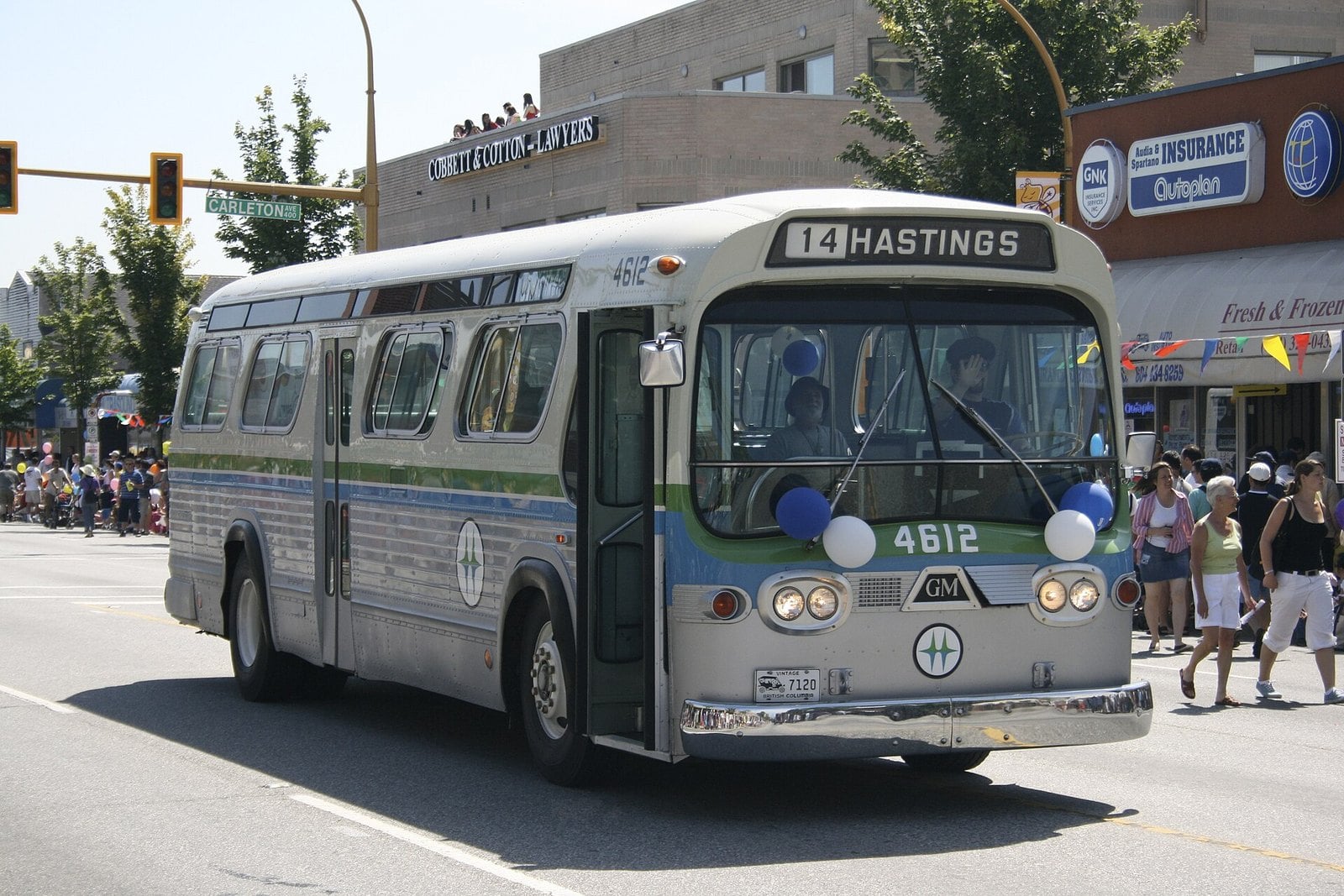 A vintage 1964 GMC transit bus