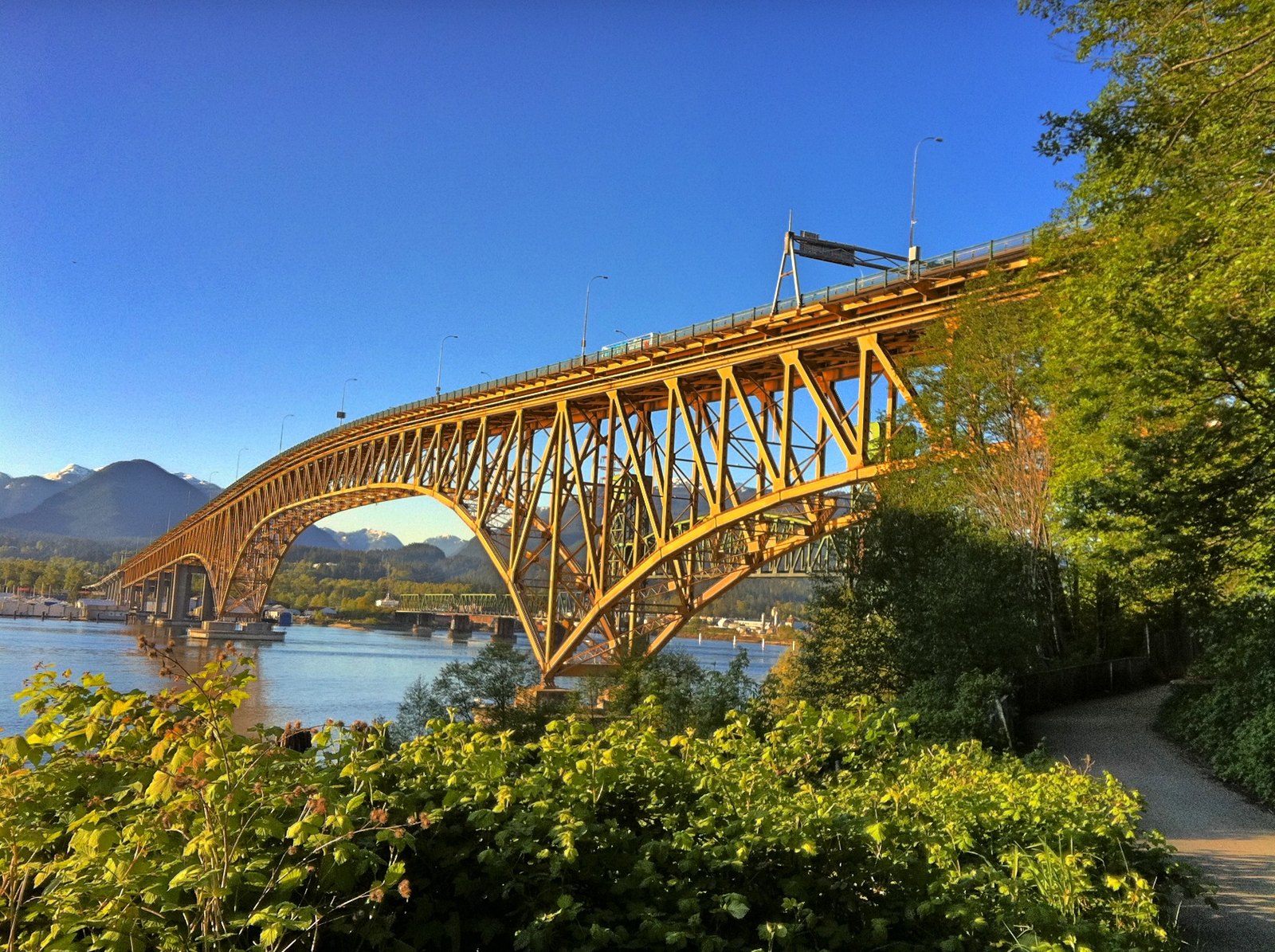 The Ironworkers Memorial Second Narrows Crossing today, spanning Burrard Inlet