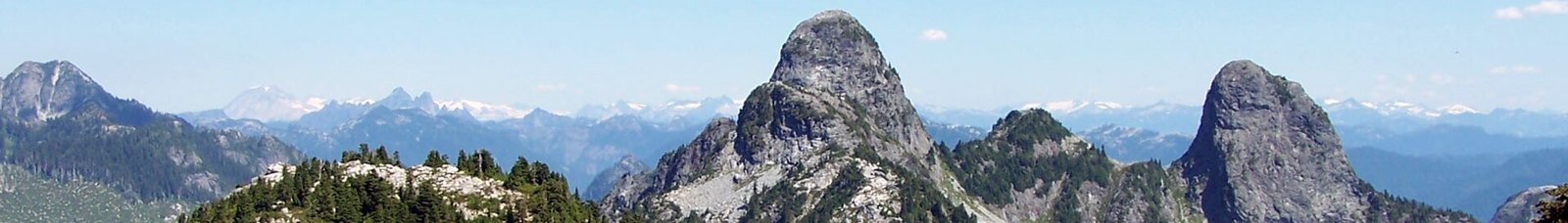 The Lions and the Howe Sound Crest Trail beyond Bowen Lookout (Cypress and Lions Bay)